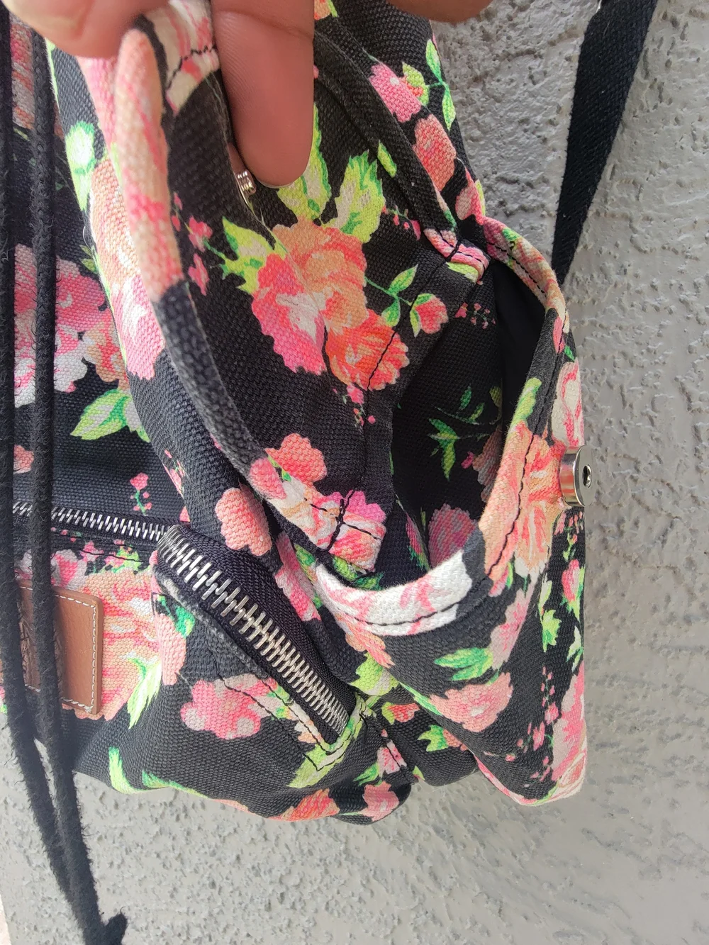 PINK Victoria's Secret Floral Backpack Y2K Canvas back to School